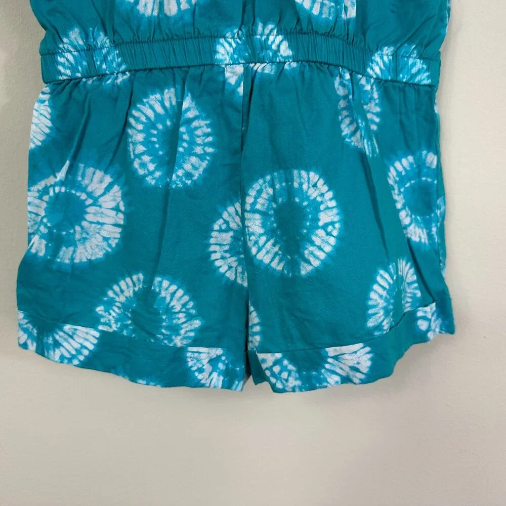 Calypso St Barth/Target Teal Tie Dye Romper Girls 4 / 5 100% Cotton XS